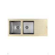 Мойка FLORENTINA Комби 1160 шампань (1160х510х235) 2 чаши, в шкаф 80см 21.415.E1160.202