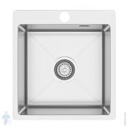 Мойка врезная Ukinox Practice 450х500 браш. нерж.сталь 1мм, слив, сифон PRB450.500 -GT10C 0CW & S