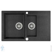 Мойка TEKA CLIVO 60 B-TQ 1 1/2 B 1D ONYX BLACK 40148020 (800х495) врезная,с отв.под смесит,черный