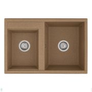Мойка керамогранитная Aquaton Делия 78 DBL (780х520х218) две чаши, терракотовый 1A723132DE270