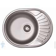 Мойка врезная Ukinox Favorit 570х450 декор. нерж.сталь 0,8мм, слив 3 1/2, FAL570.450 -GT8K 2L