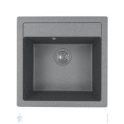 Мойка FLORENTINA Липси 510х510х217 врезная, кварцевый композит, черный 20.450.C0510.102