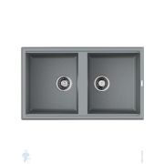 Мойка Omoikiri TEDORI 86-2 GR (860х510х200) врезная, 2 чаши, тетогранит, цвет leningrad grey 4993572