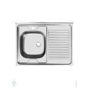 Мойка накладная Ukinox Standart 800х600 матовая нерж. сталь 0,4мм, слив 1 1/2, STD 800.600 ---4C 0L-