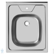 Мойка накладная Ukinox Standart 500х600 матовая нерж.сталь 0,6мм, слив 1 1/2, STD500.600 ---6C 0CS