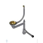 Сифон для мойки Omoikiri WK-1-R-G с круглым переливом, цвет: золото 4956499