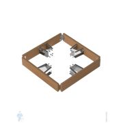 Защитное оградение SAWO для печи CUBOS, кедр, CUB-GUARD-W3-D