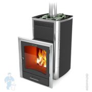 Печь банная ТМФ (TMF) КАЛИНА II Carbon БСЭ ТО антрацит НВ ПРН, большой светопрозрачный экран