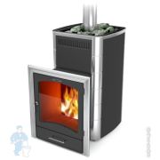 Печь банная ТМФ (TMF) КАЛИНА II Carbon БСЭ антрацит НВ ПРН, большой светопрозрачный экран