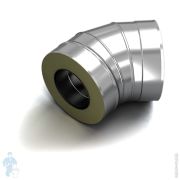 Отвод 135° утепленный (сэндвич) ТМФ (TMF) D200/300, 0,5мм, нерж/нерж
