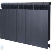 Радиатор биметаллический, 10 секций GLOBAL STYLE PLUS 500 ВШГ:575х800х95 1850 Ватт, cod.07 черный