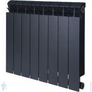 Радиатор биметаллический, 8 секций GLOBAL STYLE PLUS 500 ВШГ:575х640х95 1480 Ватт, cod.07 черный