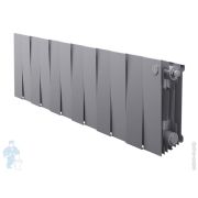 Радиатор биметаллический, 12 секций ROYAL THERMO PianoForte 200 Silver Satin, бок.подкл, серебристый