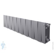 Радиатор биметаллический, 18 секций ROYAL THERMO PianoForte 200 Silver Satin, бок.подкл, серебристый