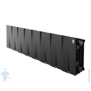 Радиатор биметаллический, 16 секций ROYAL THERMO PianoForte 200 Noir Sable бок.подкл, черный графит