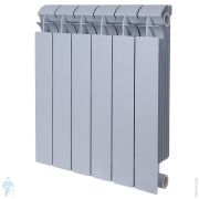 Радиатор биметаллический, 6 секций GLOBAL STYLE PLUS 500 ВШГ:575х480х95 1110 Ватт, cod.08 серый