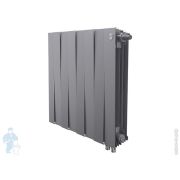 Радиатор биметаллический, 8 секций ROYAL THERMO PianoForte Silver Satin нижнее подкл