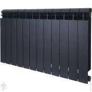 Радиатор биметаллический, 12 секций GLOBAL STYLE PLUS 500 ВШГ:575х960х95 2220 Ватт, cod.07 черный