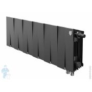 Радиатор биметаллический, 12 секций ROYAL THERMO PianoForte 200 Noir Sable, нижнее правое подключ