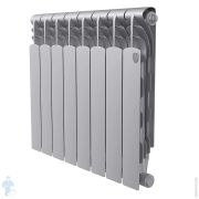 Радиатор биметаллический ROYAL THERMO Revolution Bimetall 500 (564х640х80) 1280Вт, 8 секций, серебр