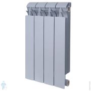 Радиатор биметаллический, 4 секции GLOBAL STYLE PLUS 500 ВШГ:575х320х95 740 Ватт, cod.08 серый