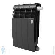Радиатор биметаллический 4 секций ROYAL THERMO BiLiner ВШГ:430х320х87 460 Вт черный