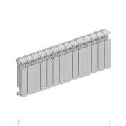 Радиатор алюминиевый RIFAR Alum Eco 350 (415х1134х90) 14 секций, 1820 Вт, бок.подкл. белый