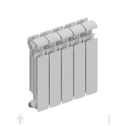 Радиатор алюминиевый RIFAR Alum Eco 350 (415х405х90) 5 секций, 650 Вт, бок.подкл. белый