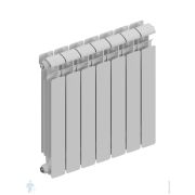Радиатор алюминиевый RIFAR Alum Eco 500 (565х567х90) 7 секций, 1155 Вт, бок.подкл. белый
