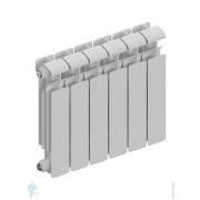 Радиатор алюминиевый RIFAR Alum Eco 350 (415х486х90) 6 секций, 780 Вт, бок.подкл. белый