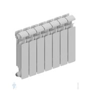 Радиатор алюминиевый RIFAR Alum Eco 350 (415х567х90) 7 секций, 910 Вт, бок.подкл. белый