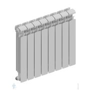 Радиатор алюминиевый RIFAR Alum Eco 500 (565х648х90) 8 секций, 1320 Вт, бок.подкл. белый