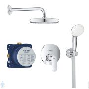 Душевая система Grohe EuroSmart Cosmopolitan 25219001 7 в 1: смеситель+скрытая часть, верхний душ, лейка, кронштейн, шланг