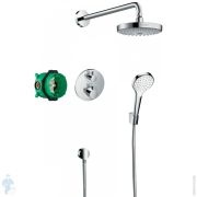 Душевая система Hansgrohe Croma Select S/Ecostat S 27295000 термостат, верхний и ручной душ