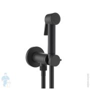 Гигиенический душ Bossini Paloma Flat E37015B.073 с прогрессивным смесителем, цвет: черный матовый