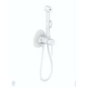 Смеситель IDDIS Axes 003WTR0i08 встраиваемый, однозахватный с гигиеническим душем, белый матовый