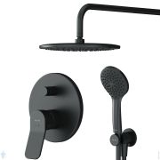 Душевая система AM.PM X-Joy FB85A1RH02 встраиваемый смеситель, верхний/ручной душ, черный матовый