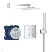 Душевая система Grohe Grohtherm Cube 34741000 термостат, верхний душ 230, лейка, кронштейн, шланг