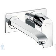 Смеситель Hansgrohe Metris 31086000 для умывальника, встраиваемый, двухсекционный, излив 225мм,хром