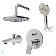 Душевая система AM.PM X-Joy FB85A10020 смеситель для ванны/душа, верхний душ 220мм, ручной душ,излив