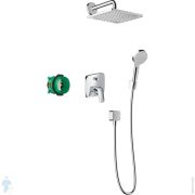 Душевая система Hansgrohe Crometta E 240 встраиваемая, верхний и ручной душ, хром 27957000