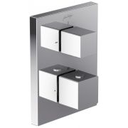 Смеситель Jacob Delafon SQUARE E98733-CP/E75391-CP термостатический для ванны/душа, встраиваемый,внешн. часть