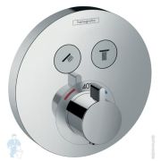 Смеситель Hansgrohe ShowerSelect S 15743000 термостат, 2 потребителя, наружная часть, хром