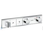 Смеситель для душа Hansgrohe RainSelect встраиваемый, термостат, с 2 кнопками, хром/белый 15355400