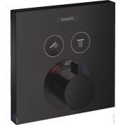 Смеситель Hansgrohe ShowerSelect 15763670 термостат, 2 потребителя, наружная часть, черный матовый