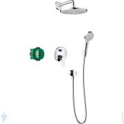 Душевая система Hansgrohe Crometta S 240 встраиваемая, верхний и ручной душ, хром 27958000