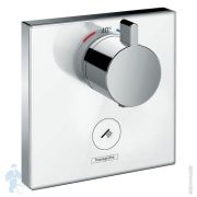 Смеситель Hansgrohe ShowerSelect 15735400 термостат, 1 потребитель, наруж.часть, стекло, белый/хром