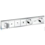 Смеситель для душа Hansgrohe RainSelect встраиваемый, термостат, с 3 кнопками, хром/белый 15356400