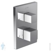 Смеситель Jacob Delafon SQUARE E75387-CP/E98729-CP термостат для душа, встраиваемый, внешняя часть