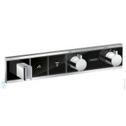 Смеситель для душа Hansgrohe RainSelect встраиваемый, термостат, с 2 кнопками, хром/чёрный 15355600